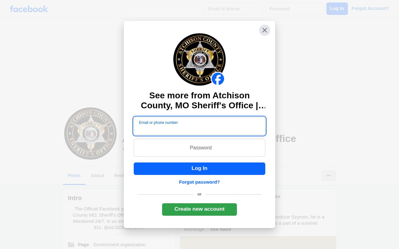 Atchison County Sheriff official notice source for warrant records